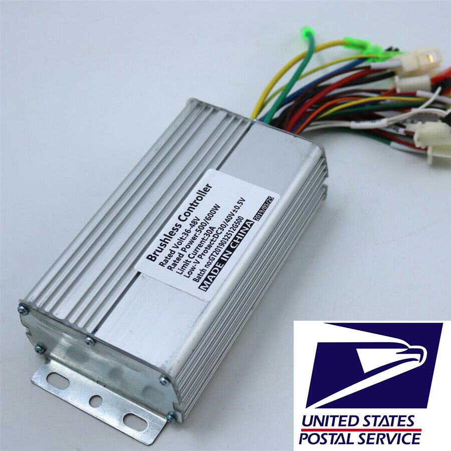30Amax Motor Controller Electric Bike Tricycle Dual Mode Sensor 36/48V 500/600W