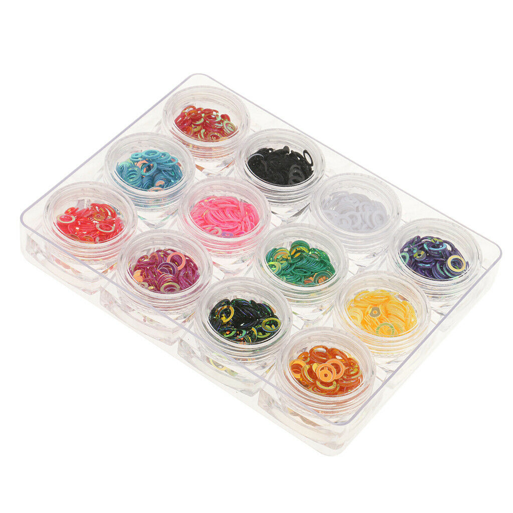 Lot Nail Art Decals Decoration Glitter, Tips kit Sequins Stickers Glitter Set