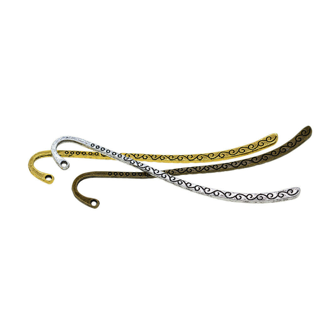 60 Pieces Mixed Colors Classical Line Delicacy Metal Beading Bookmarks for