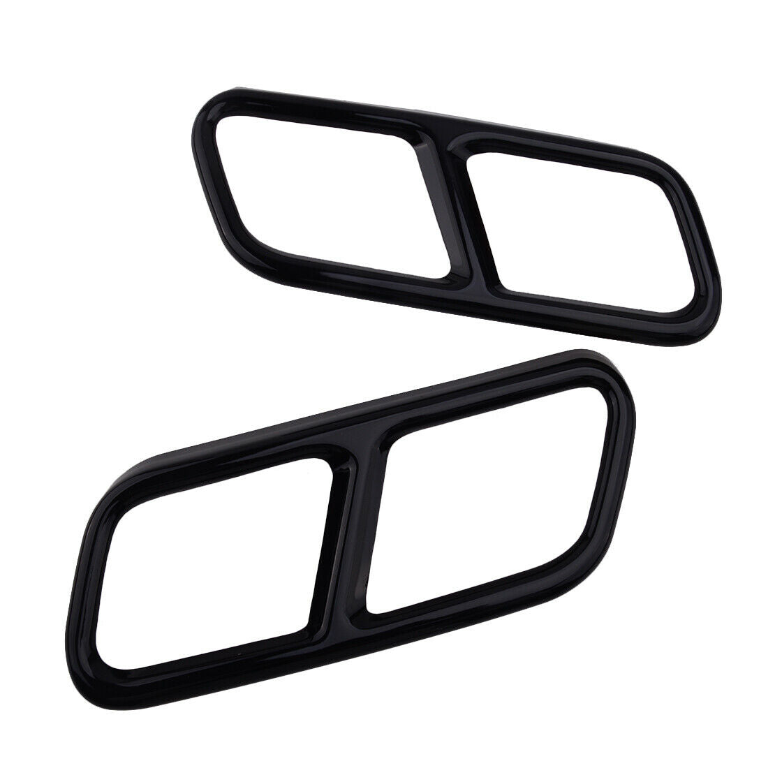 Black Stainless Steel Exhaust Muffler Tip Cover Fit For 10-17 W221 W222 A217