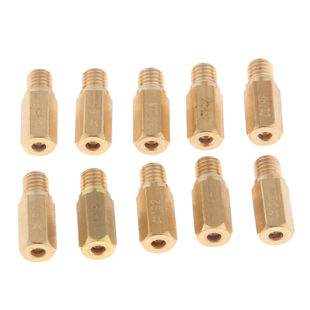 10pcs Carburetor Main Jet kit for PWK  OKO 185-200 / 10 Sizes