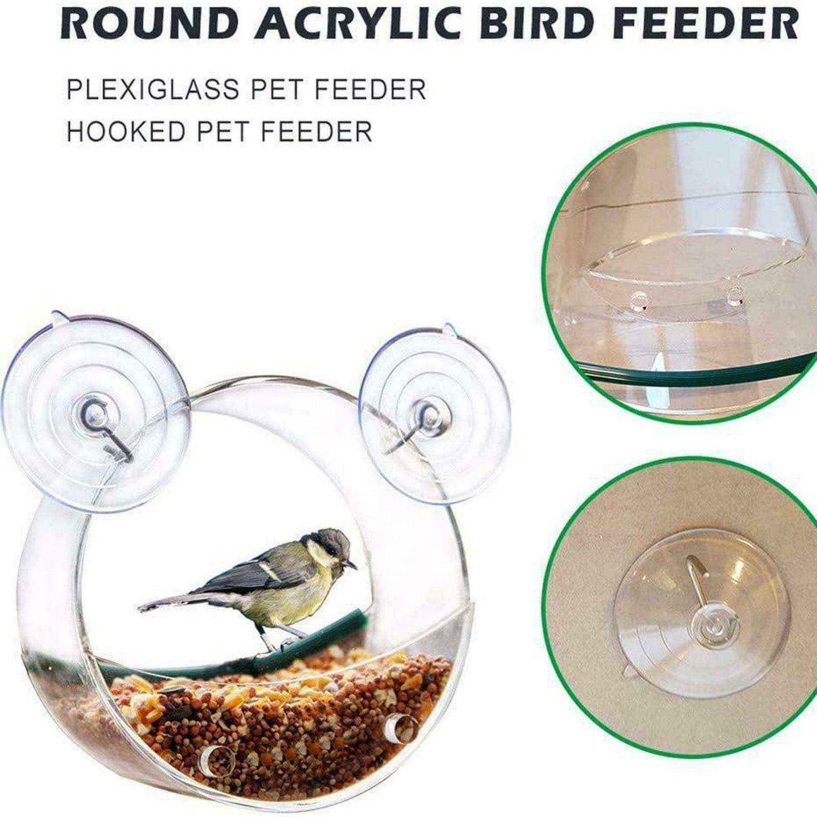Window Bird Feeder Birdhouse Transparent House wild birds finches feeder
