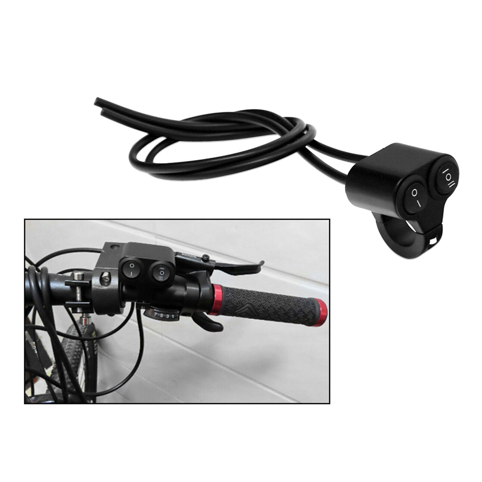 2in1 7/8inch Motorcycle Headlight Electric Switch Motor ON OFF Part New