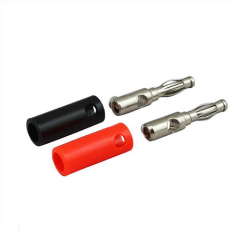 2 Pairs New Plated Speaker Wire Cable Banana Plug Connectors 4mm Adapters