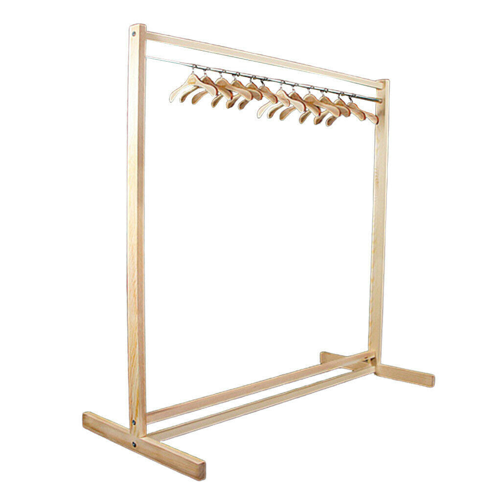 Wooden DIY Garment Rack Shelf with 12 Pieces Clothes Hangers Organizer for 1/3