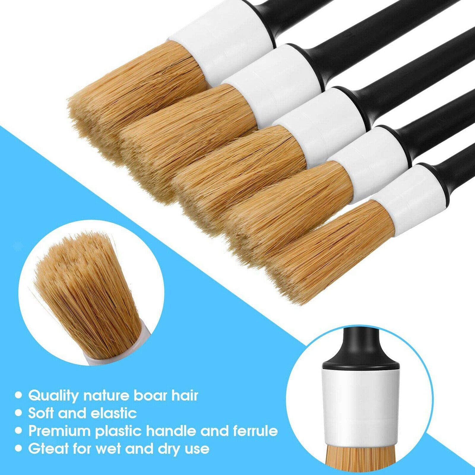 10pcs Auto Detailing Brush Kits Wheel Clean Brush Waxing Sponge Cleaning