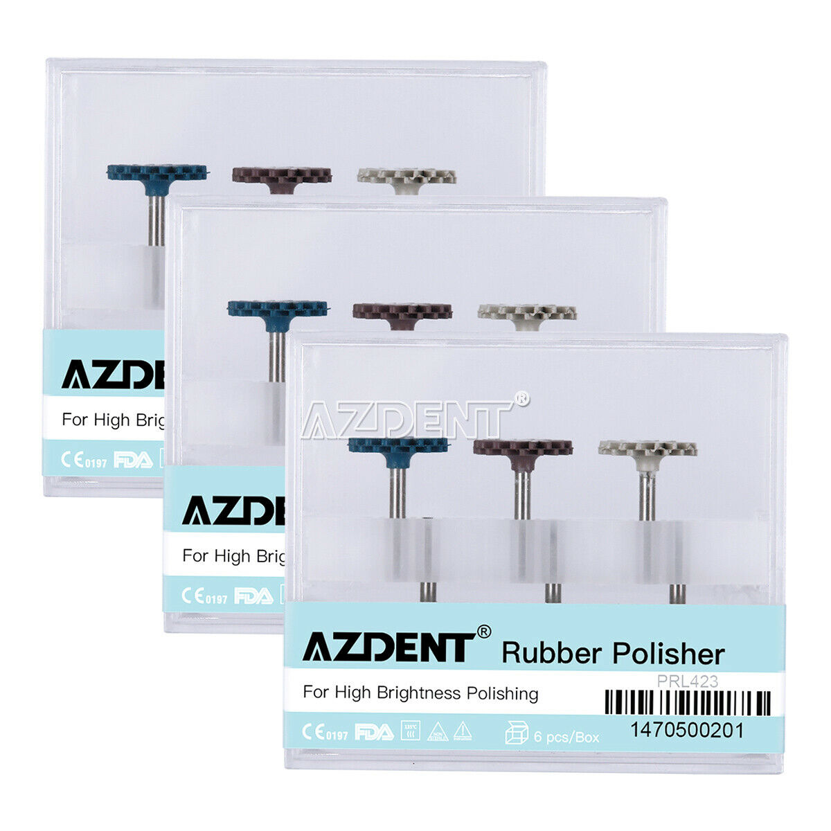 50Kits AZDENT Dental Composite Polishing Polisher Diamond System RA 14mm Wheel