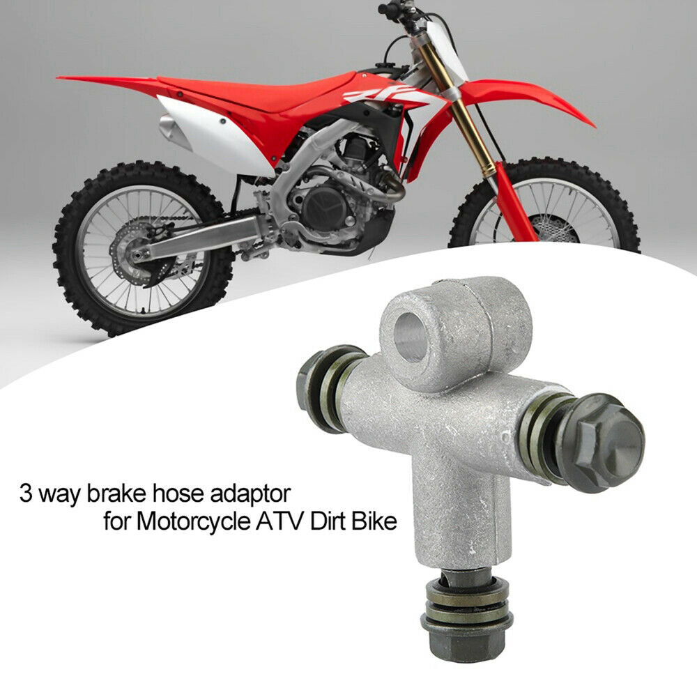 Motorcycle ATV Quad bikes Hydraulic 3 Way Brake Hose Connector Adapter Oil Pipe