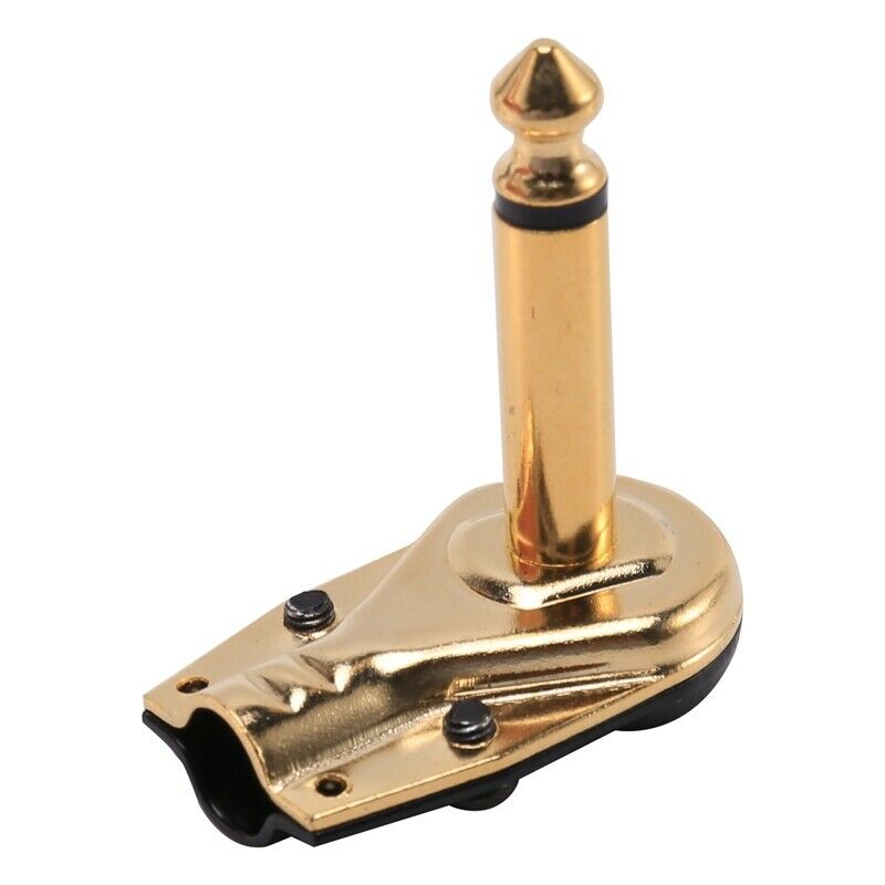 DIY 6.35MM 1/4inch Mono Male Right Angle Pancake Style Plug Connectors for SpeJ4
