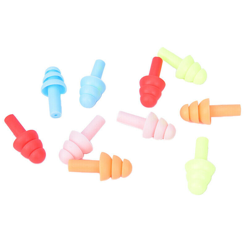 10Pairs Waterproof Swimming Silicone Swim Earplugs Soft Anti-Noise Ear Pl.l8