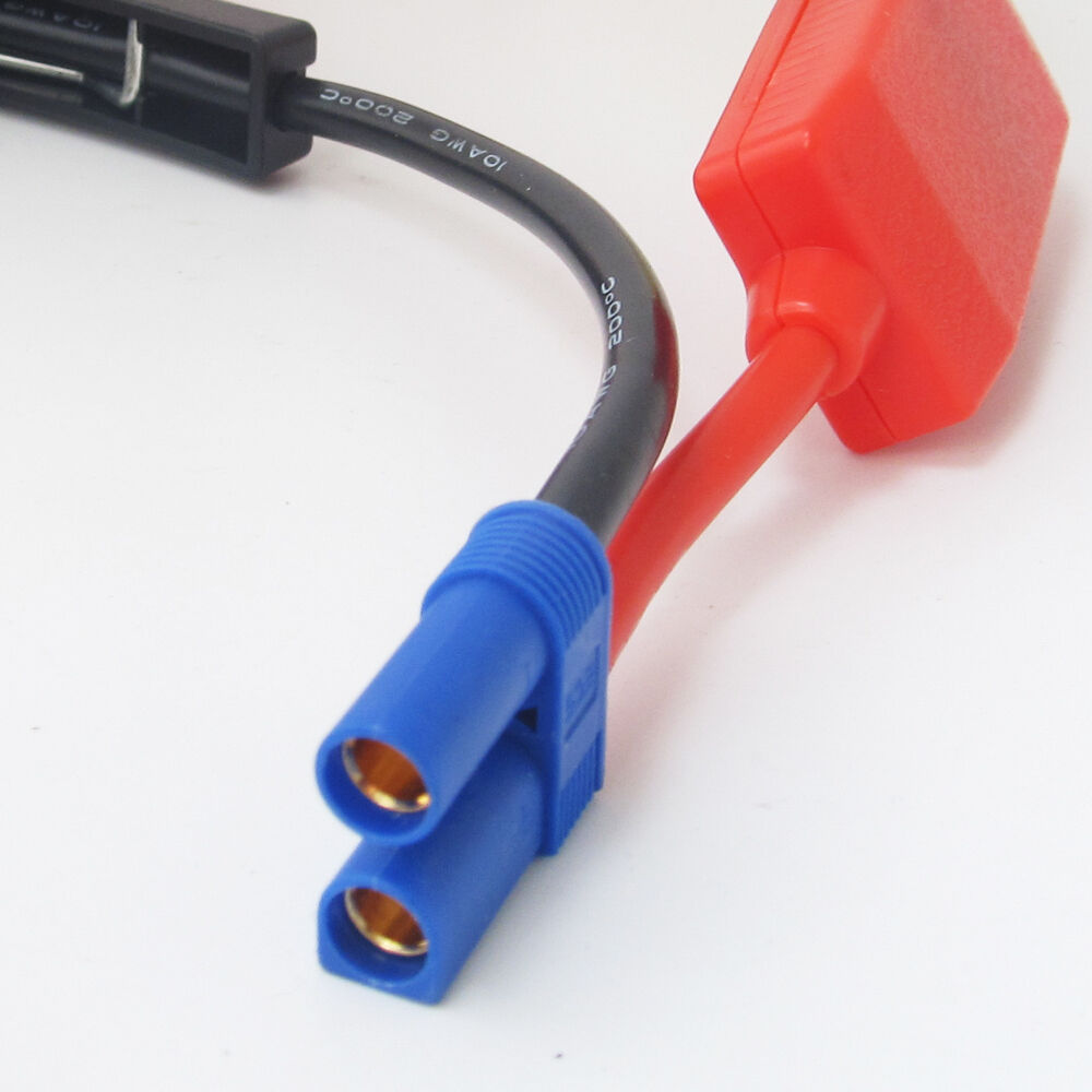 1x Emergency Car Battery Clip 200A 10AWG cables EC5 Plug 4IC Power Battery Clips