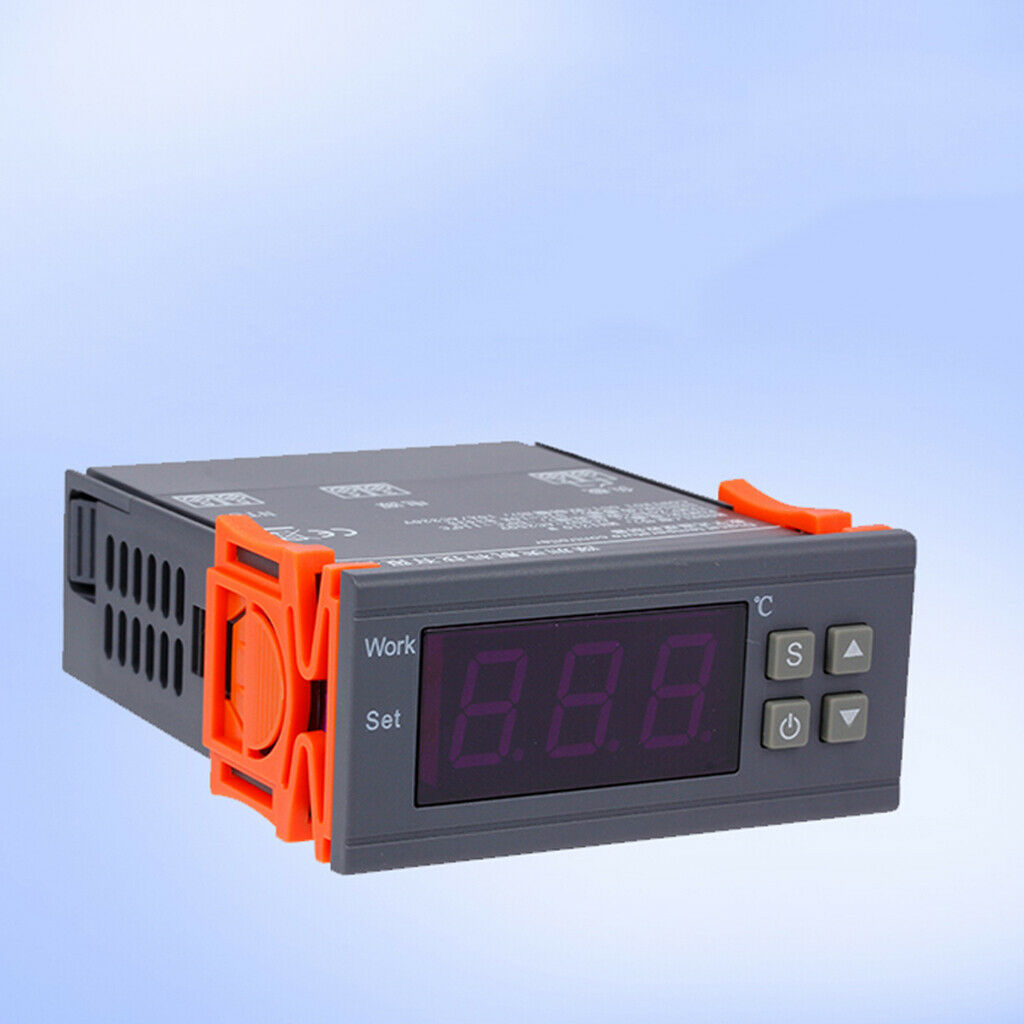 Smart Digital Microcomputer LED Thermostat Black Color Display