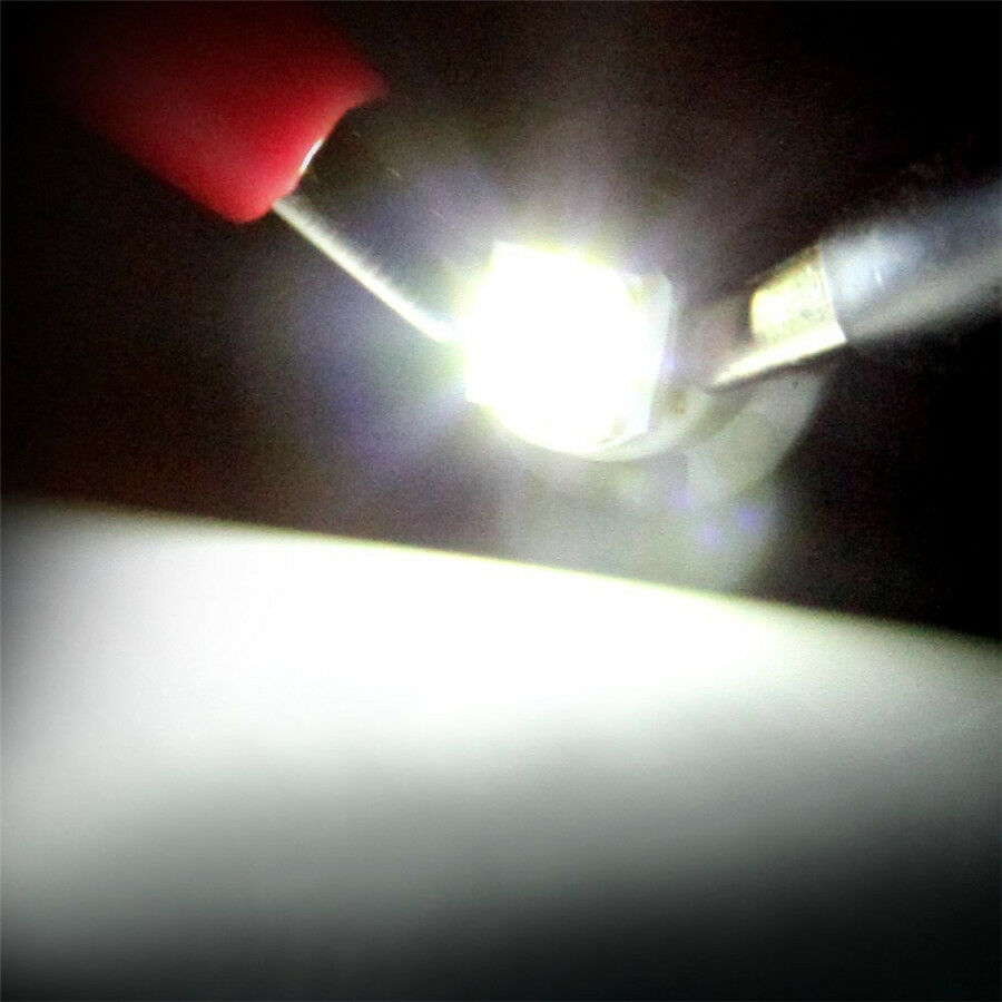 50Pcs T5 B8.4D 5050 1SMD LED Indicator Gauge Dashboard Dash Side Light Bulbs 12V