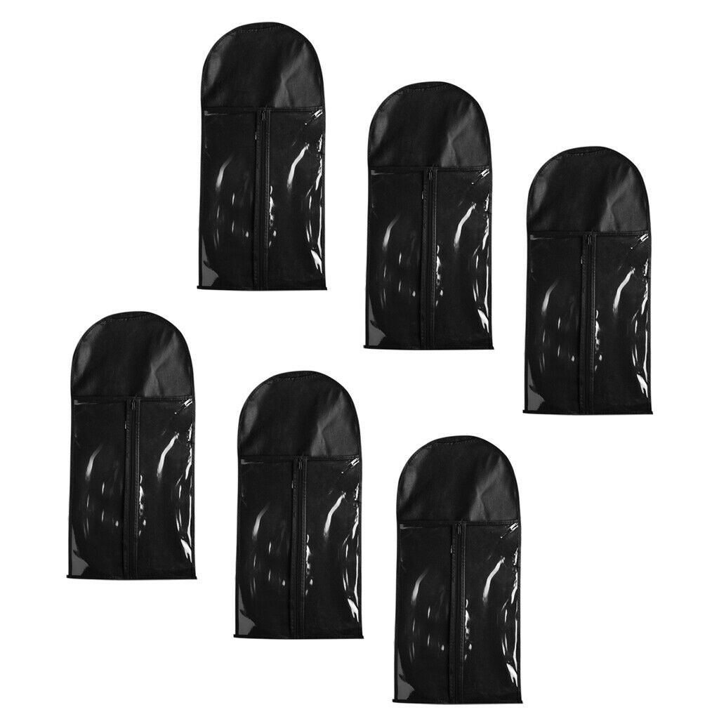 6 Pieces Portable Dustproof Hair Extensions Wigs Stand Storage Case