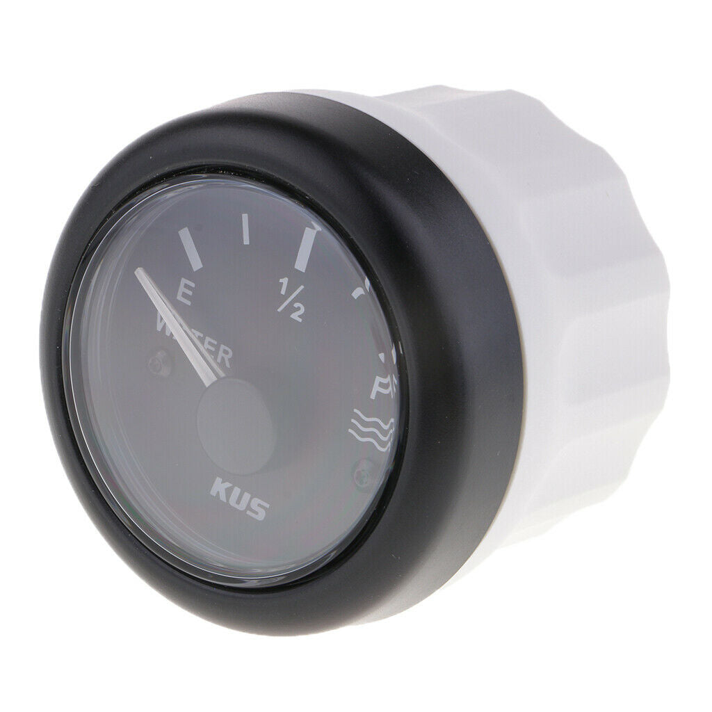 Boat Yacht Water Tank Level Gauge 240-33ohms 12/24V 52mm 2” Black