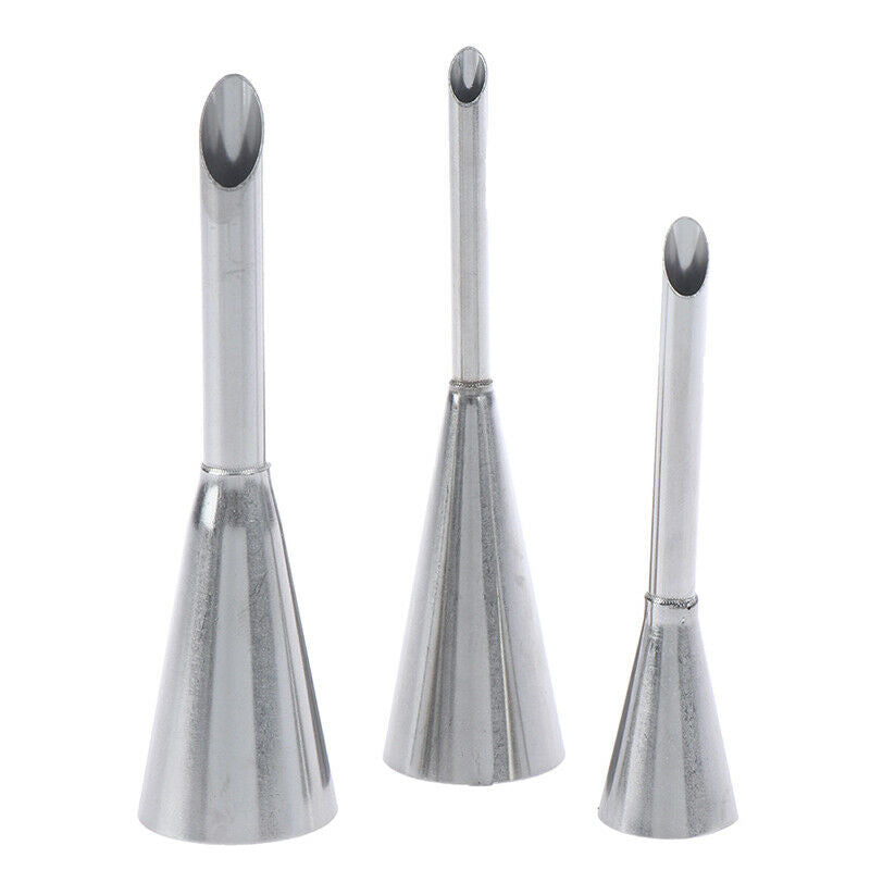 3pcs Puff Piping Nozzles Stainless Steel Cake Decor Tips Pastry Piping No.l8