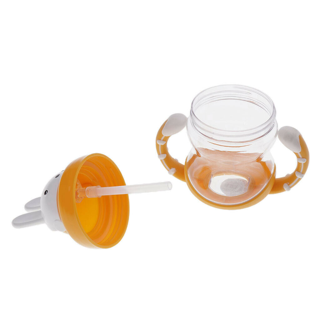 240 ML Baby Soft Spout Sippy Cup With Handles Style 2-Yellow