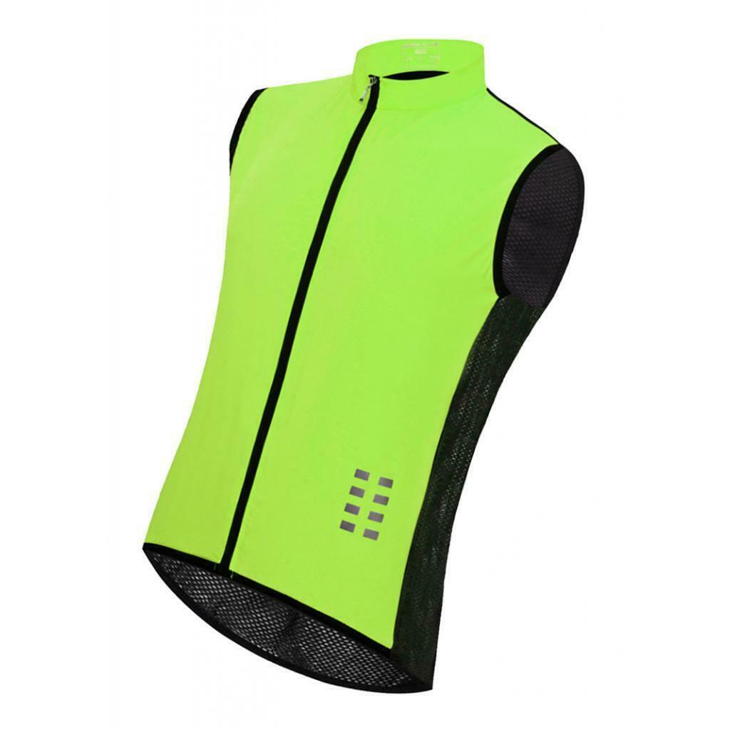 Cycling Vest Bicycle Quick Dry Running Riding Safety Vest Green L