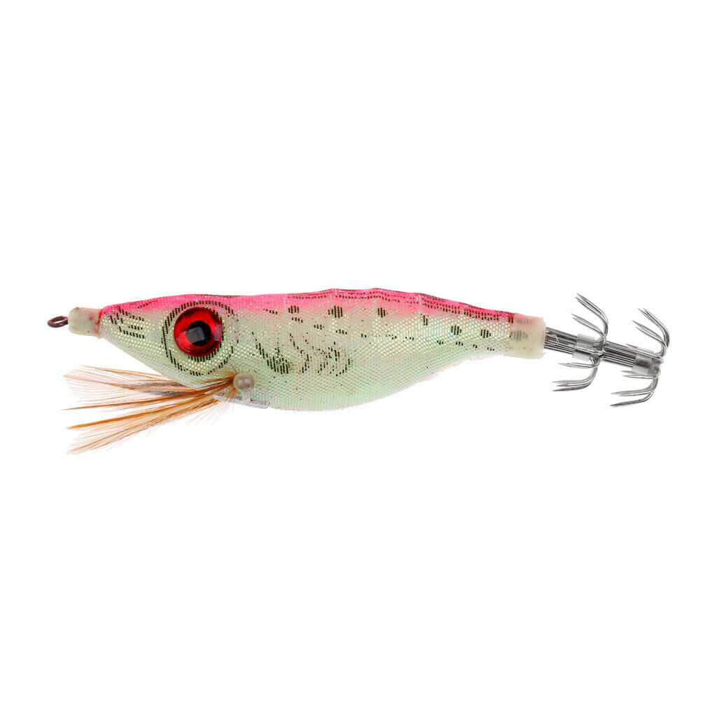 2pcs 10cm Shrimp Bait Lures Fishing Lure Squid Jig Snakehead Tackle Pink