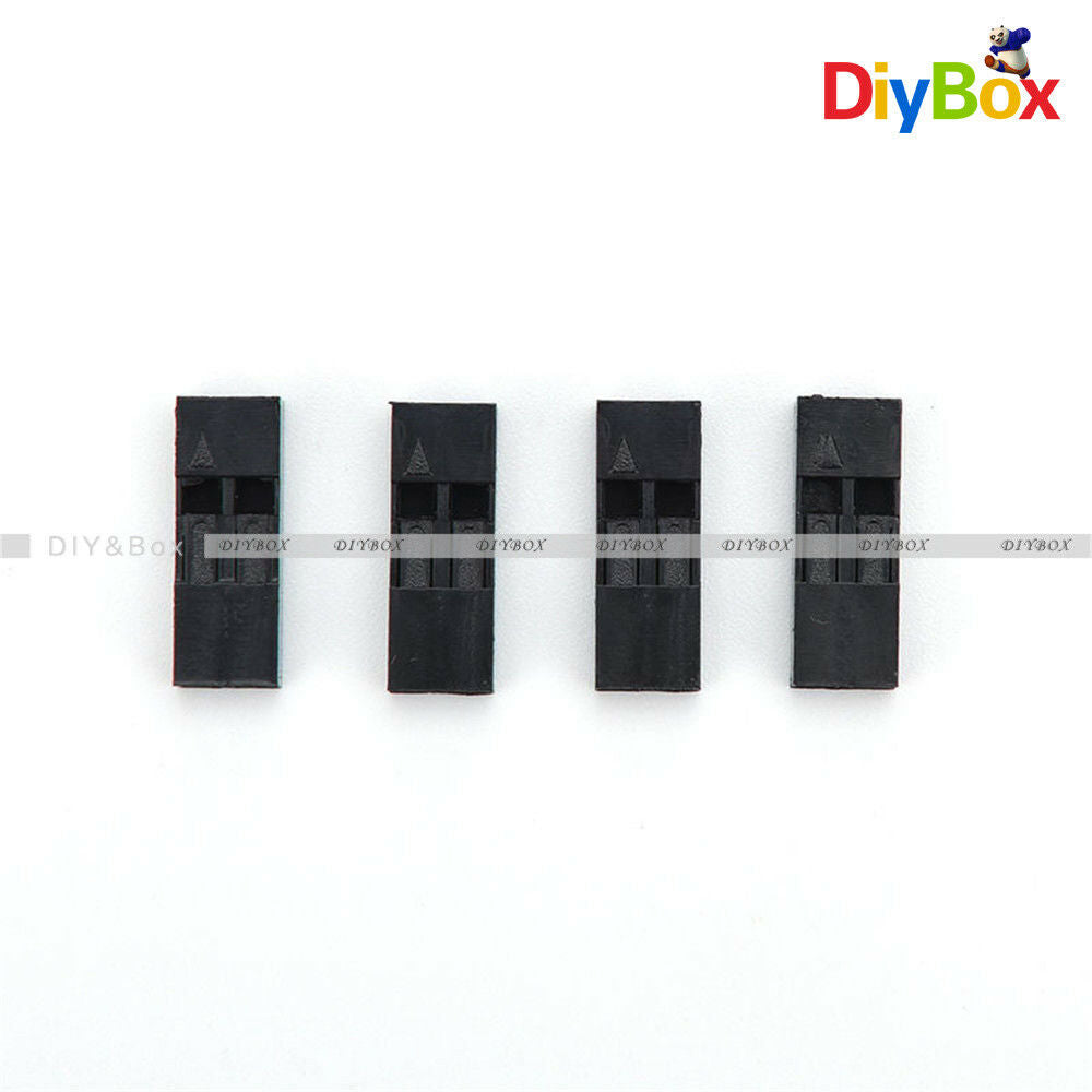 100Pcs Dupont Jumper Wire Cable Housing Female 2Pin Connector 2.54mm Pitch