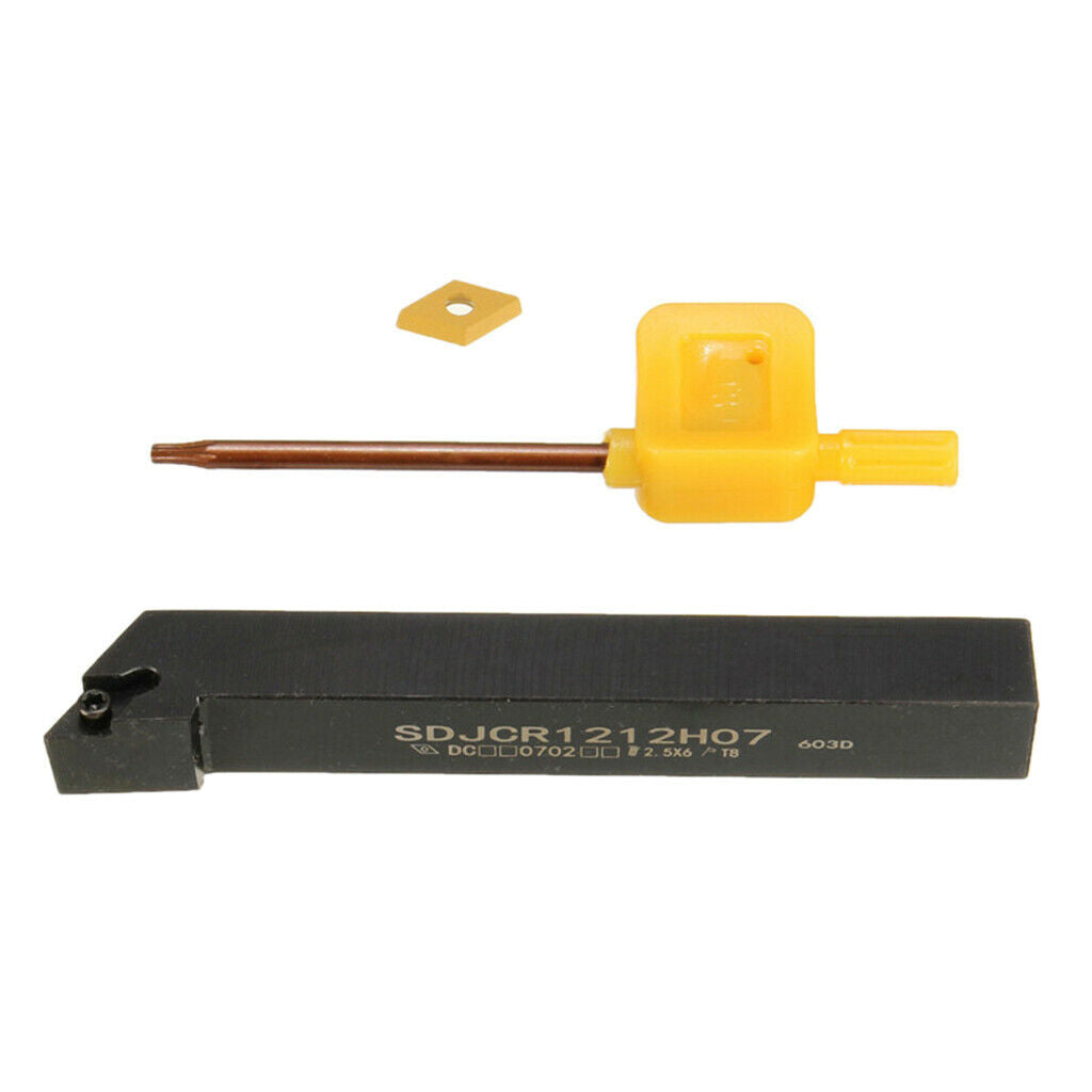 SDJCR1212H07 Boring Bars + DCMT0702 Carbide Inserts + Key Tools