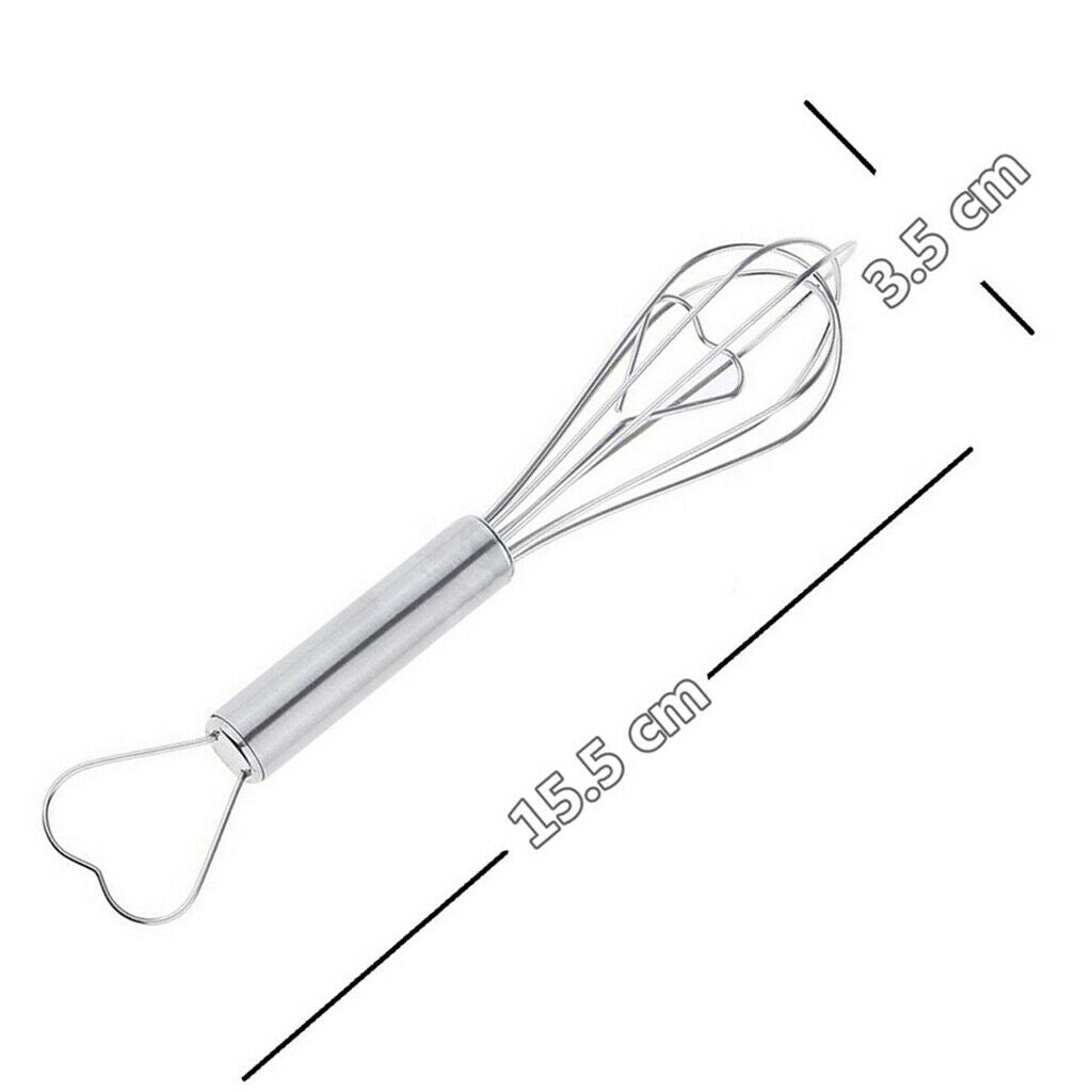 Stainless Steels Egg Beater Whisk Heart shape Wedding Party Favor Gift