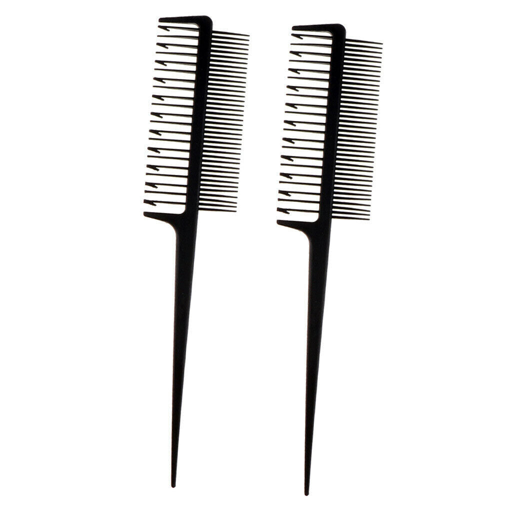 2Pcs Hair Dye Highlighting Foiling Sectioning Comb for Hair Dyeing 8.7''