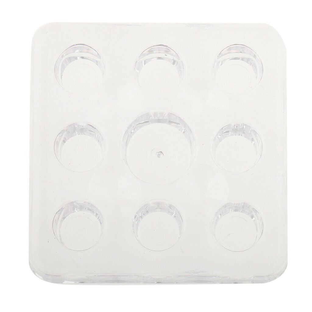 2x Clear Square Design  Cup Holder Tray - 9 Holes