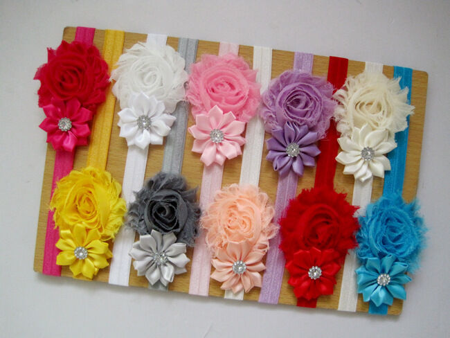 10X Kids Girl Baby Chiffon Toddler Flower Bow Headband Hair Band Headwear Hot