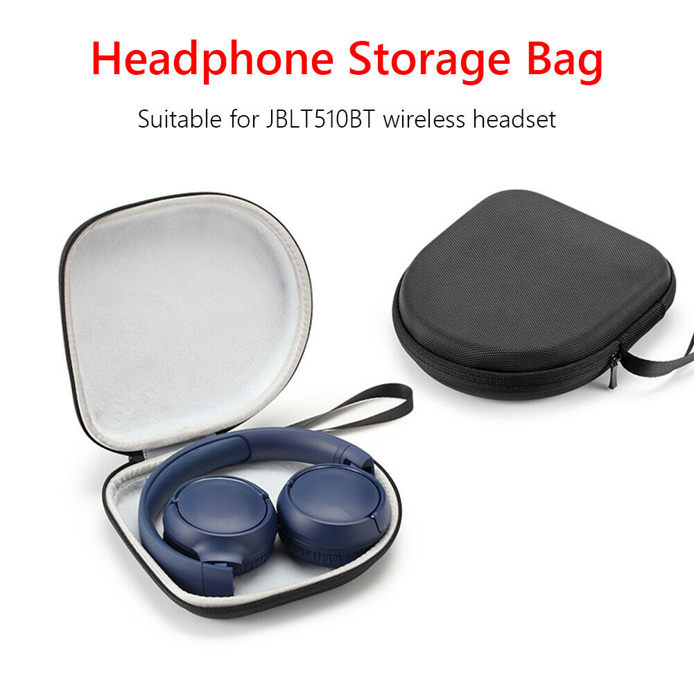 Hard EVA Headphone Hard Case for TUNE 510BT Wireless Headset Storage Bag Black