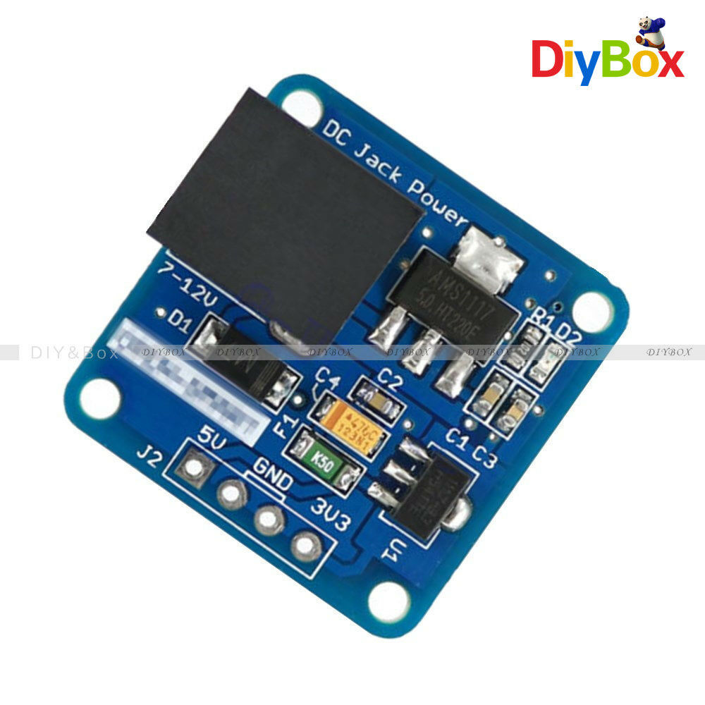 DC-Jack 7-12V to 5V/3.3V Step-down Buck Power Supply Converter Module Arduino D