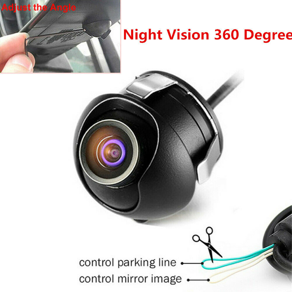 Universal 360Â° Night Vision Car Left+Right Rear Front View Backup Camera Video