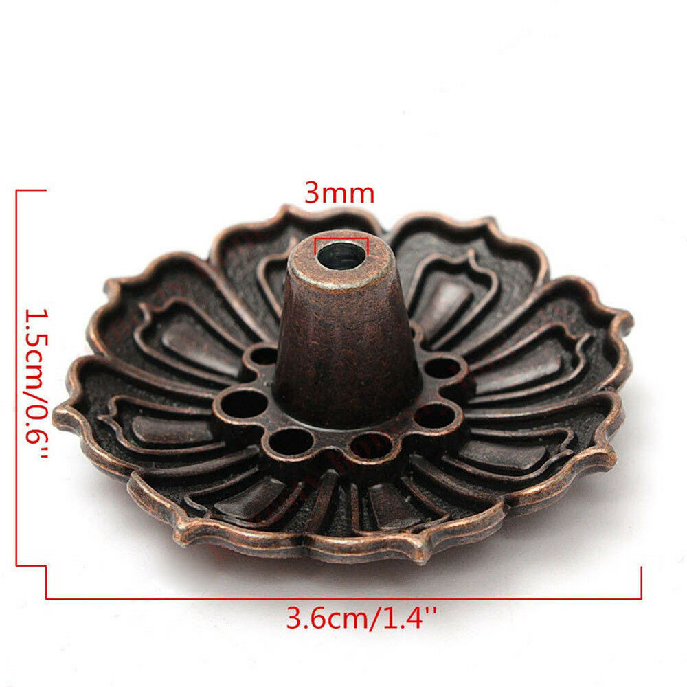 Lotus Shape Incense Burner Holder Censer Plate For Stick Cone With 9 Holes One