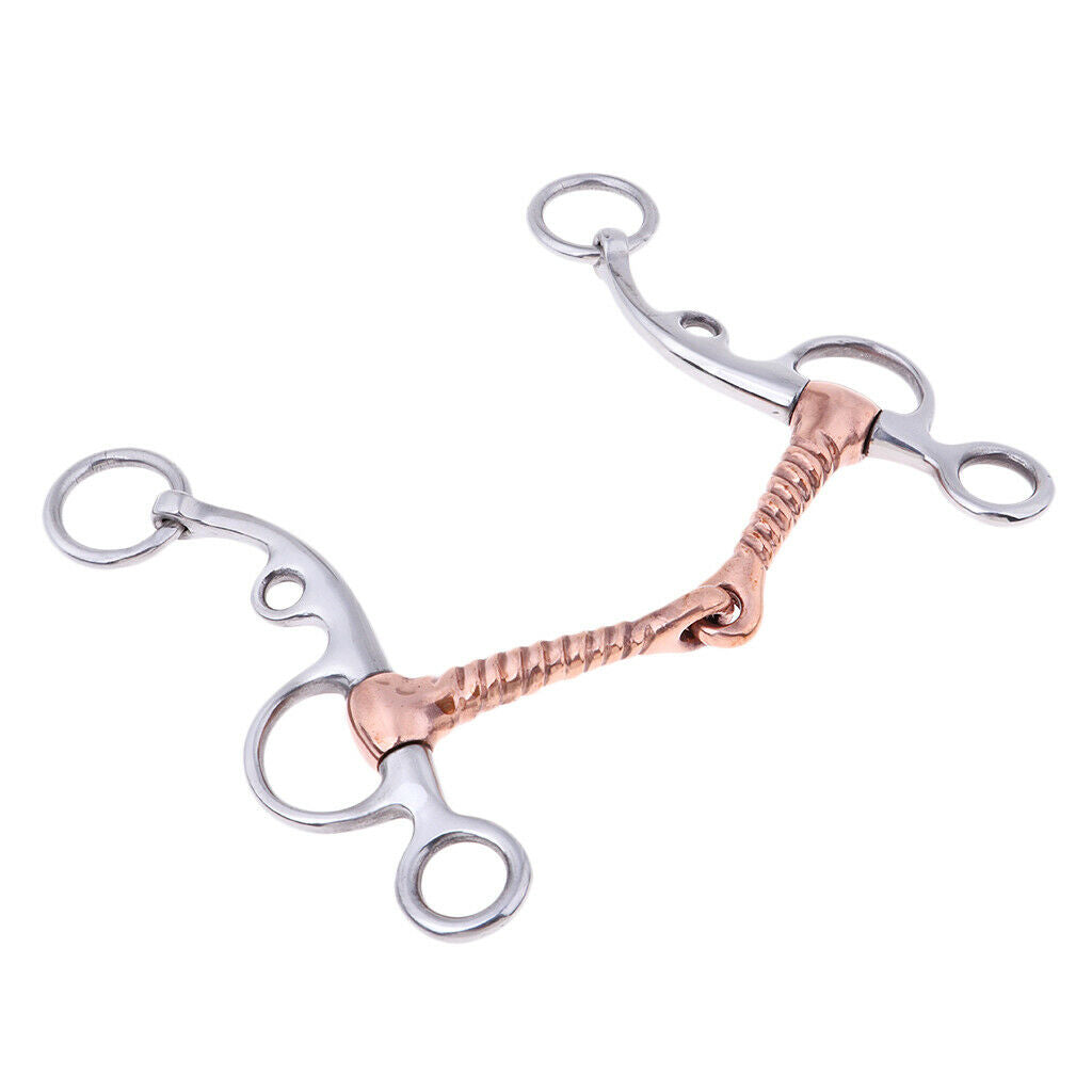Stainless Steel 5inch Horse  with Screw Copper Inlay English Bit