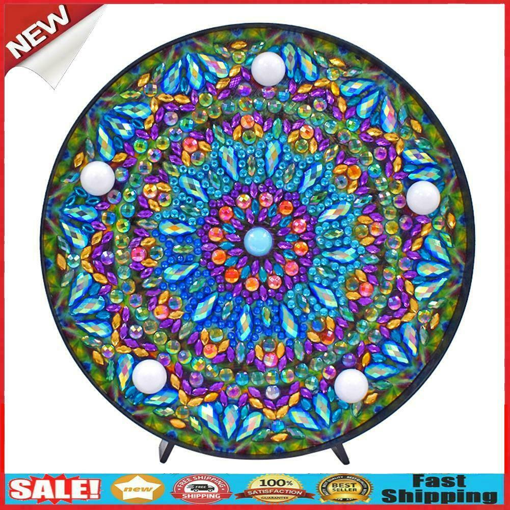 DIY Mandala Diamond Painting Light Embroidery Full Special Drill LED Lamp @