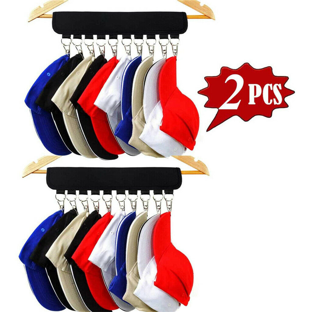 Portable Metal Hat Holder for Room Storage Clips 2pcs Foldable Caps Rack