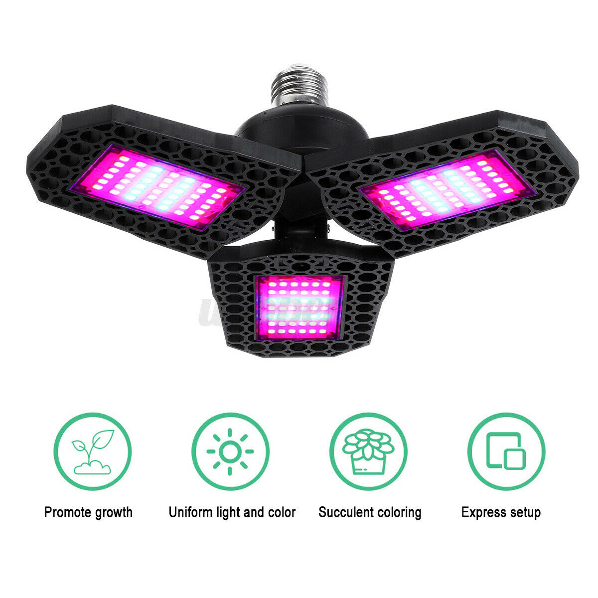 126 LED Plant Grow Lights Panel Culturing Full Spectrum E26 E27 Growth Indoor â˜ª