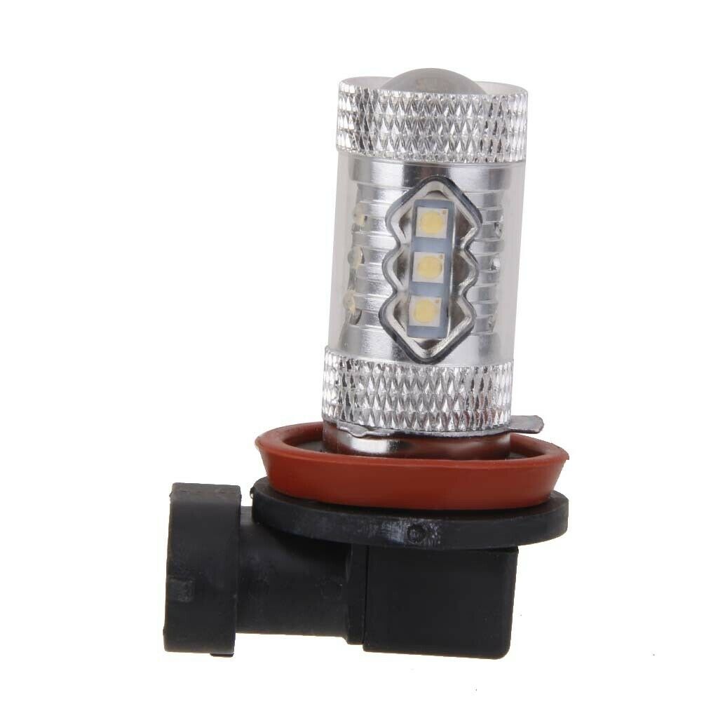 H8 80W 16-LED Headlight 6000K White High Low Beam DIY Fog Bulb Lamp
