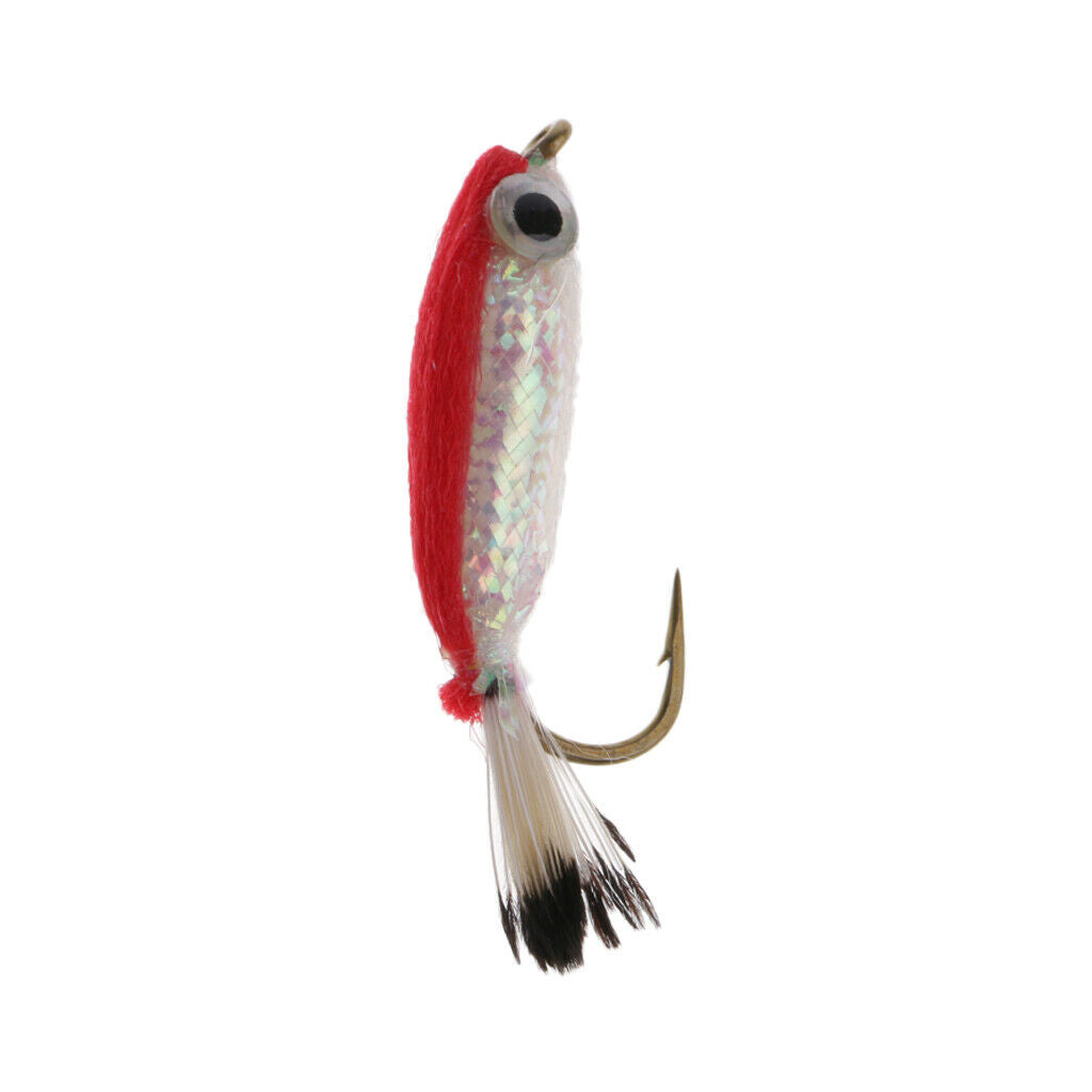 2 Pieces Fly Fishing Flies Hand-tied Sinking Flies Hooks for Salmon Carp Herring