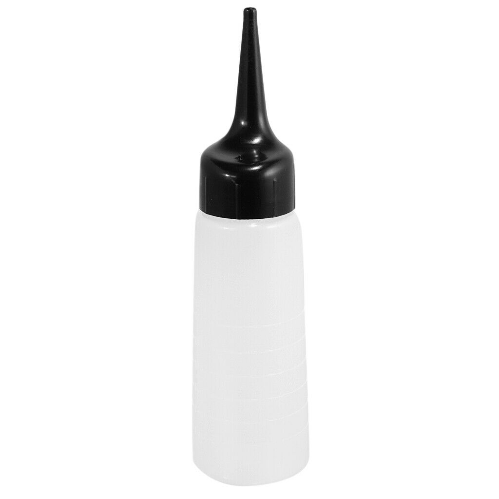 2x Empty Salon Graduated Hair Dye Coloring Applicator Pointed Perming Bottle