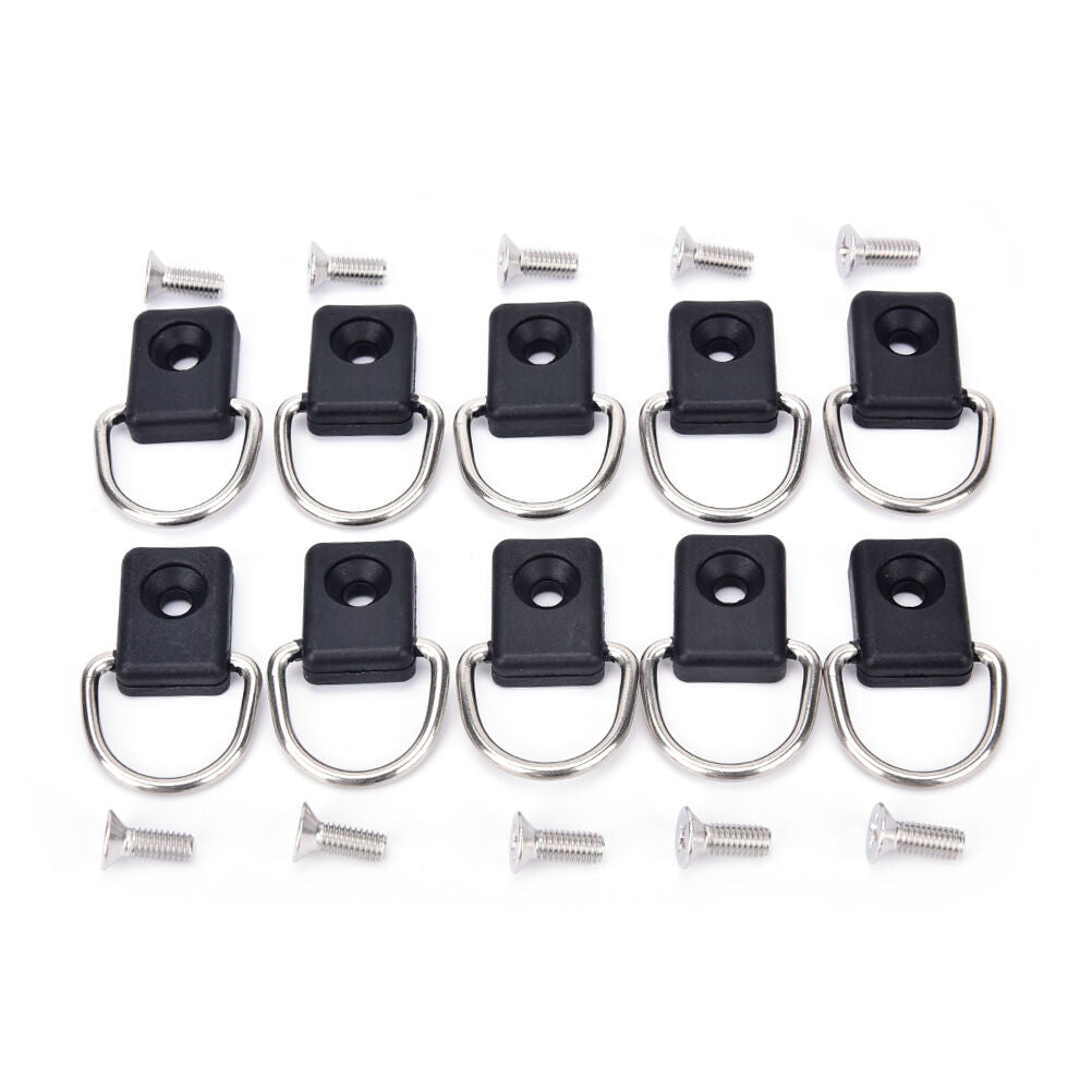 10x steel canoe kayak D ring outfitting fishing rigging bungee kit accessoryBDA