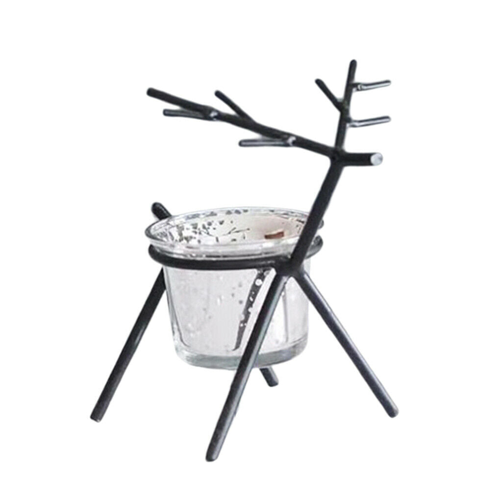 Iron Craft Reindeer Holder Table Centerpieces Photo Prop Bar Ornament Black
