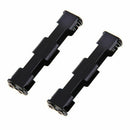 2Pcs 4-Section AA Battery Holder Plastic Storage Box Case with Snap 9V Connector