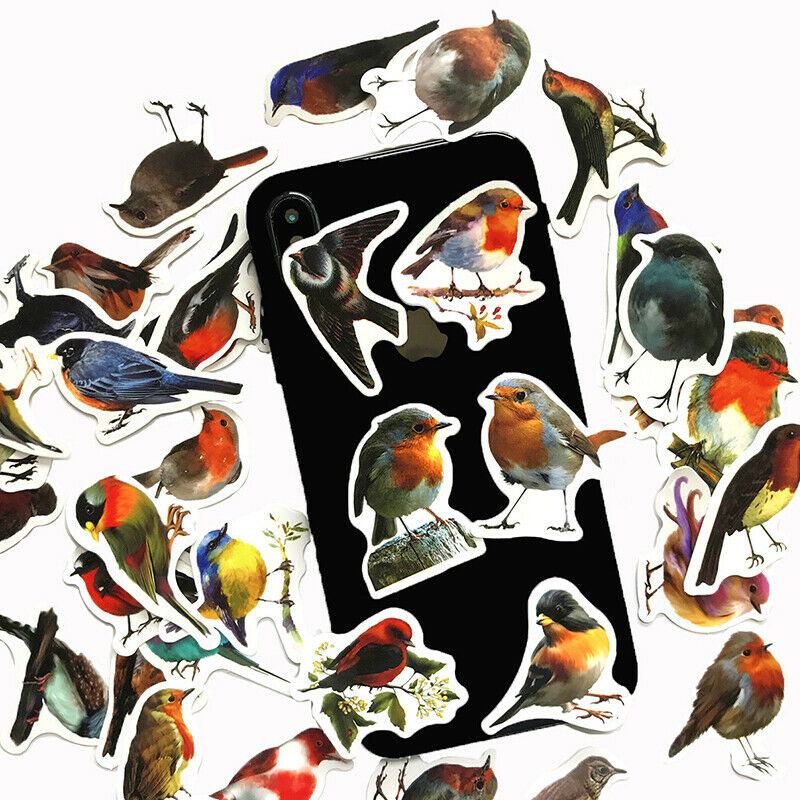40Pcs/set Robin Birds Decorative Stickers Adhesive Stickers DIY Diary Sta.l8
