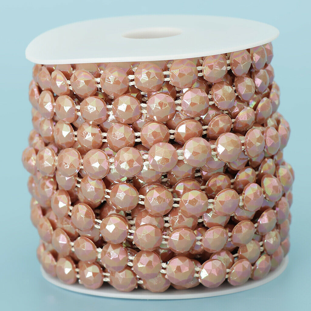 10 mm Half Round Bead Garland Spool Beads Craft Wedding Decor Coffee