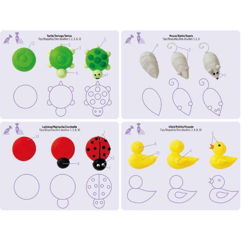 23pcs/set Cake Icing Piping DIY Drawing Board Template Paper Practice Cardboard