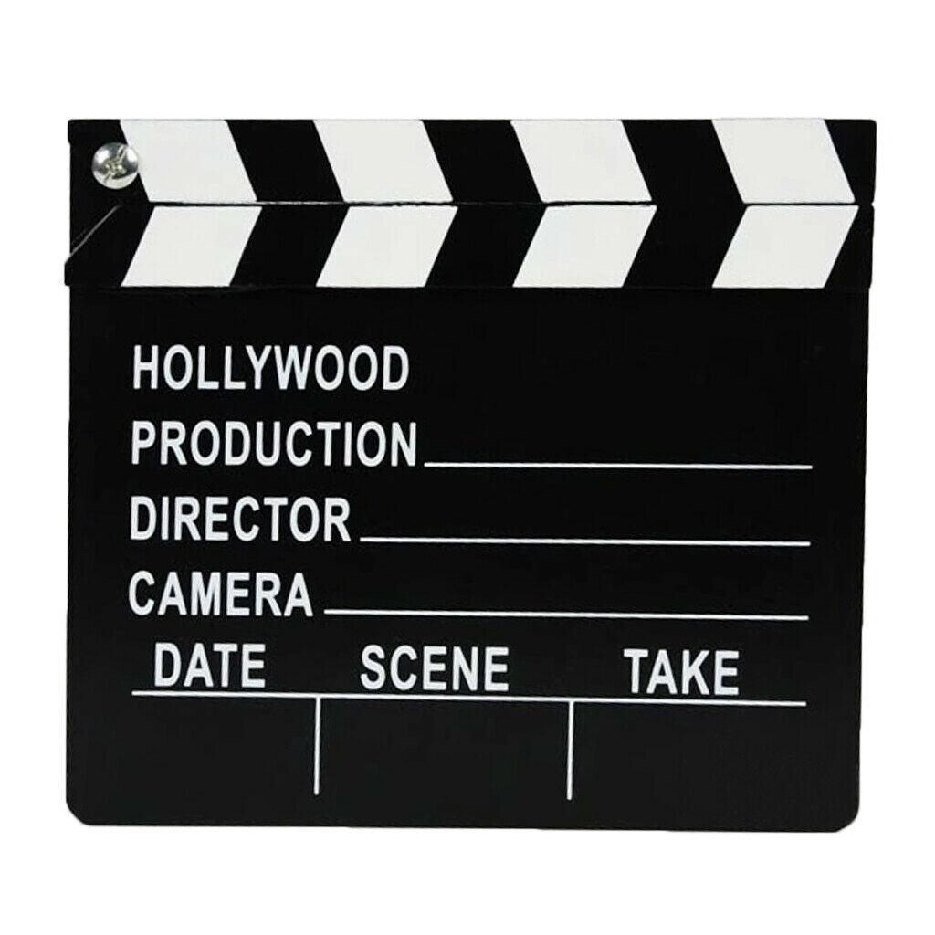 Wooden Film Directors TV Movie Clapper Action Board Costume Props 20x18cm
