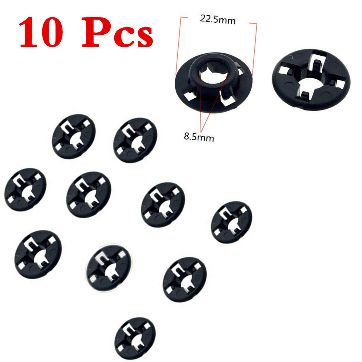 10x Black Plastic Hood Prop Rod Pivot Grommet Clip For Matrix 03-08 90080-48064