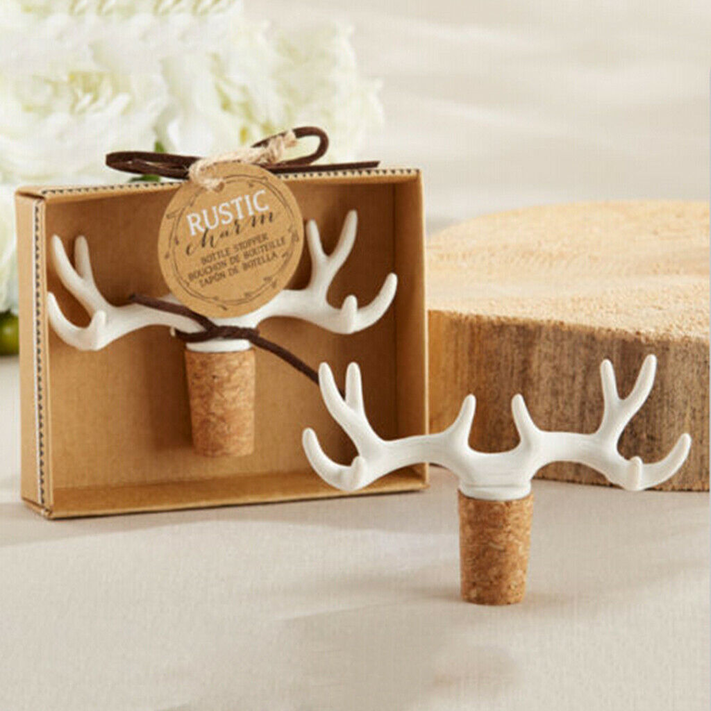 Deer Antler Christmas Red Wine Champagne Bottle Cork Stopper Party Supplies