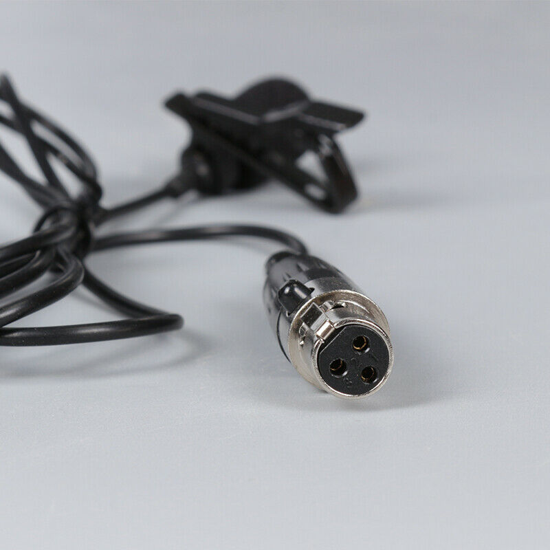 Lapel Lavalier Microphones with 3 Pin Mini XLR Socket For AKG Samson Microphone